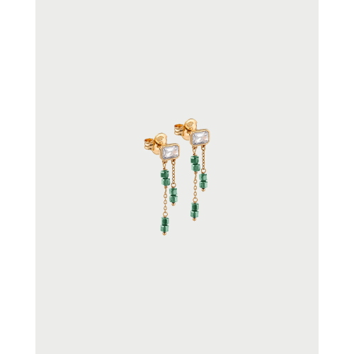 ORECCHINI AG 925% EMERALD CUT PENDENTI