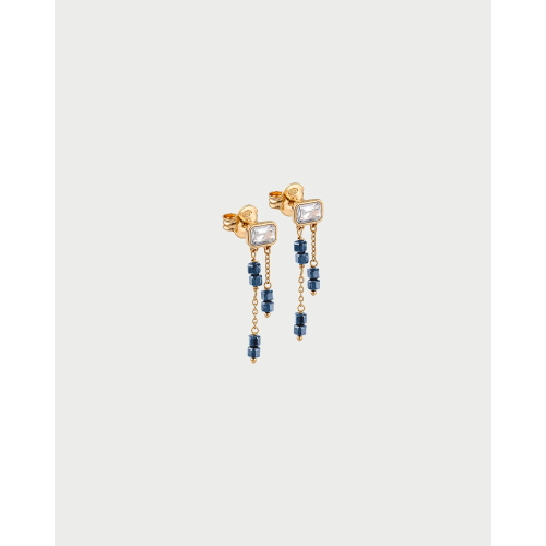 ORECCHINI AG 925% EMERALD CUT PENDENTI