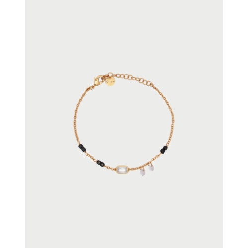 BRACCIALE AG 925% CATENA E PIETRE EMERALD CUT