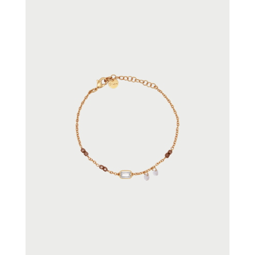 BRACCIALE AG 925% CATENA E PIETRE EMERALD CUT