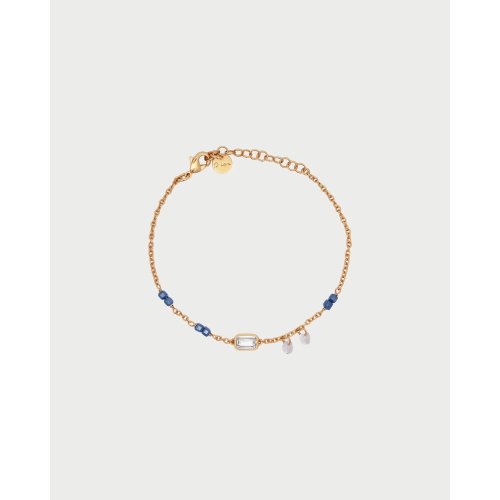 BRACCIALE AG 925% CATENA E PIETRE EMERALD CUT